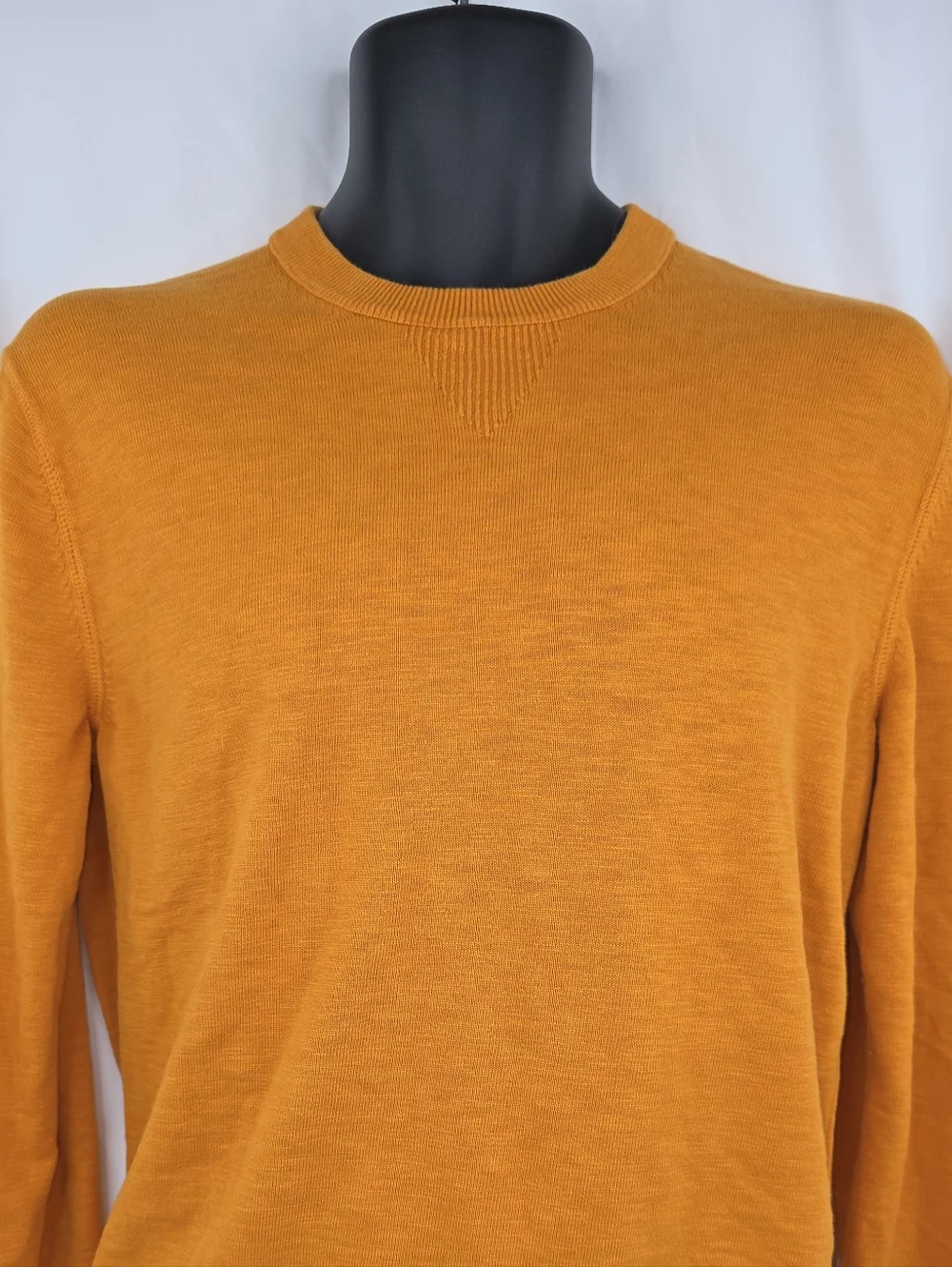 Banana Republic Slub Double Knit Crew Neck Sweater Orange Size Small AR-3507